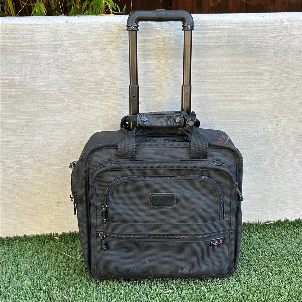 TUMI Alpha Rolling Laptop Briefcase Bag Ballistic Overnight Suitcase 2214D3 BLK
